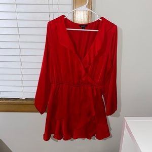 Express wrapped Red dress